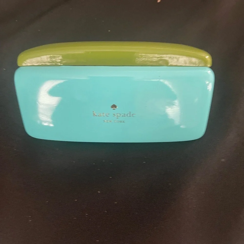 Kate Spade Aqua and Lime sunglasses case